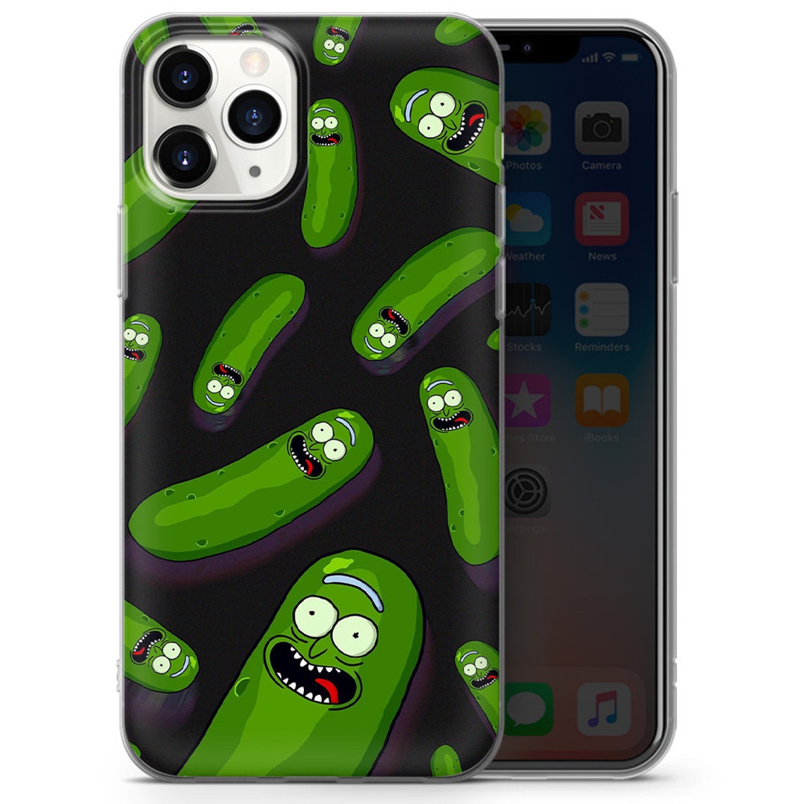 Pickle Rick Phone Case Rick and Morty Cover for iPhone 12 12 Etsy