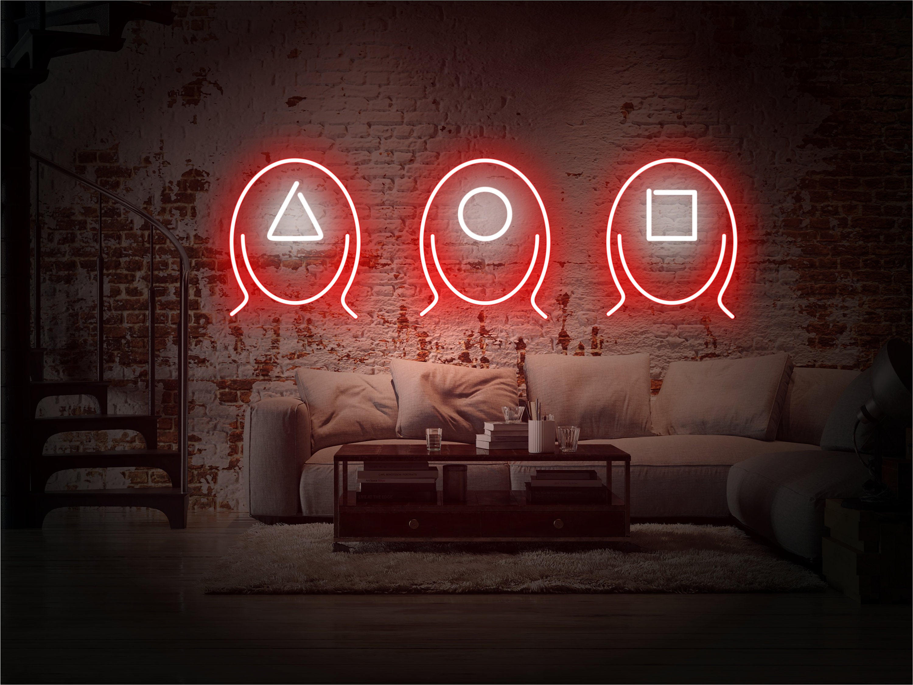 Squid Game Led Neon Sign Game Stream Neon Decor Korean Squid Game Led Neon Sign Game Stream Neon Decor Korean