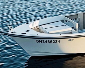 Boat registration numbers vinyl decal stickers, boat registration stickers, waterproof vinyl numbers for boat vinyl number stickers for boat