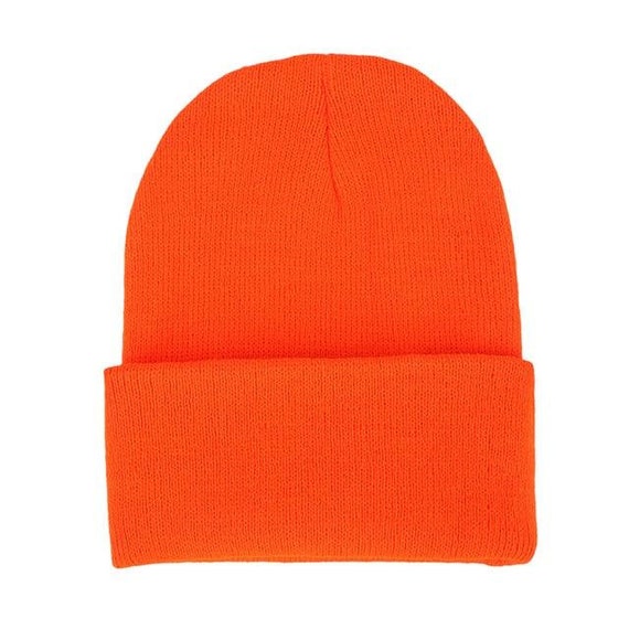 neon orange beanie