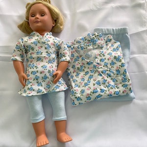 Pyjama Outfit für Mädchen mit passendem 45 cm Puppenset