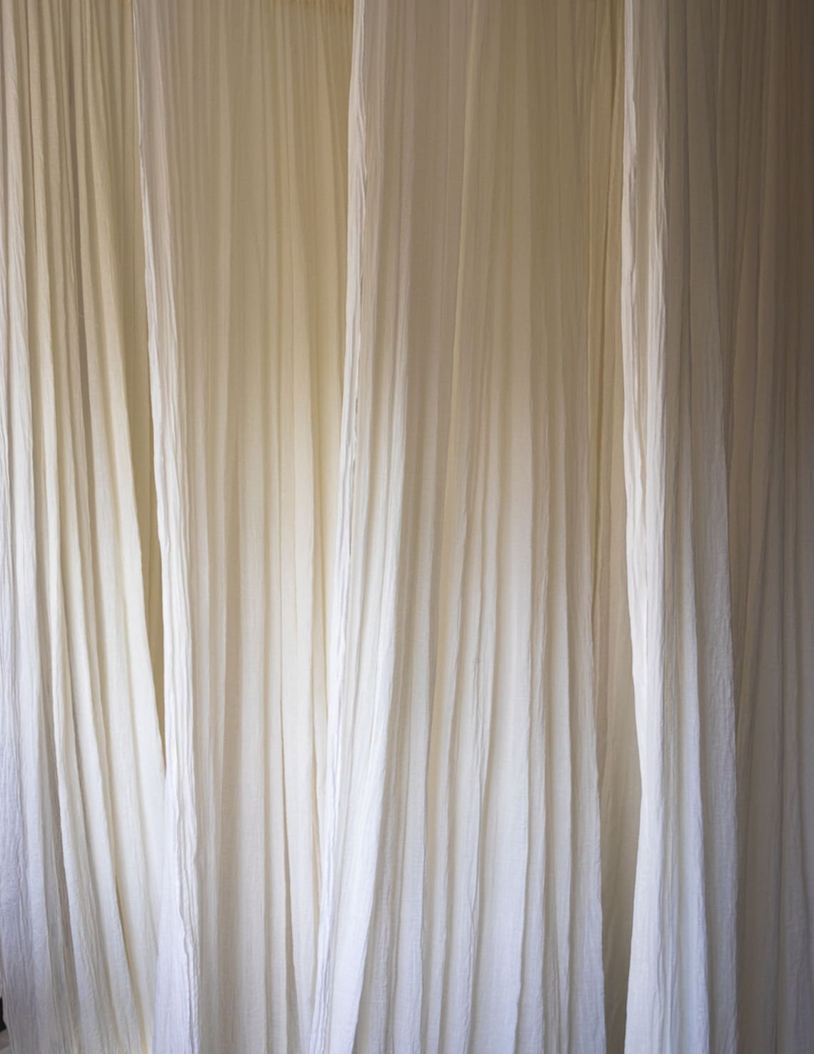 Rod Top Sheer Egyptian Cotton Muslin Curtain Panel Etsy