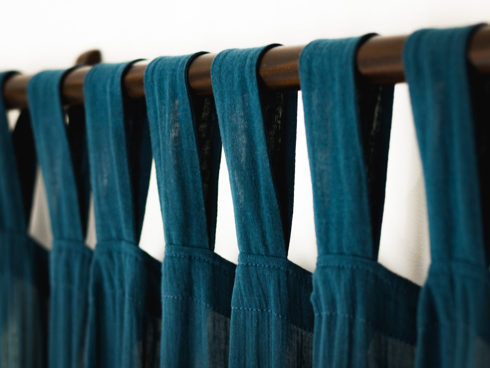 Petrol Blue Cotton Muslin Curtain Panel in Egyptian Cotton Etsy UK