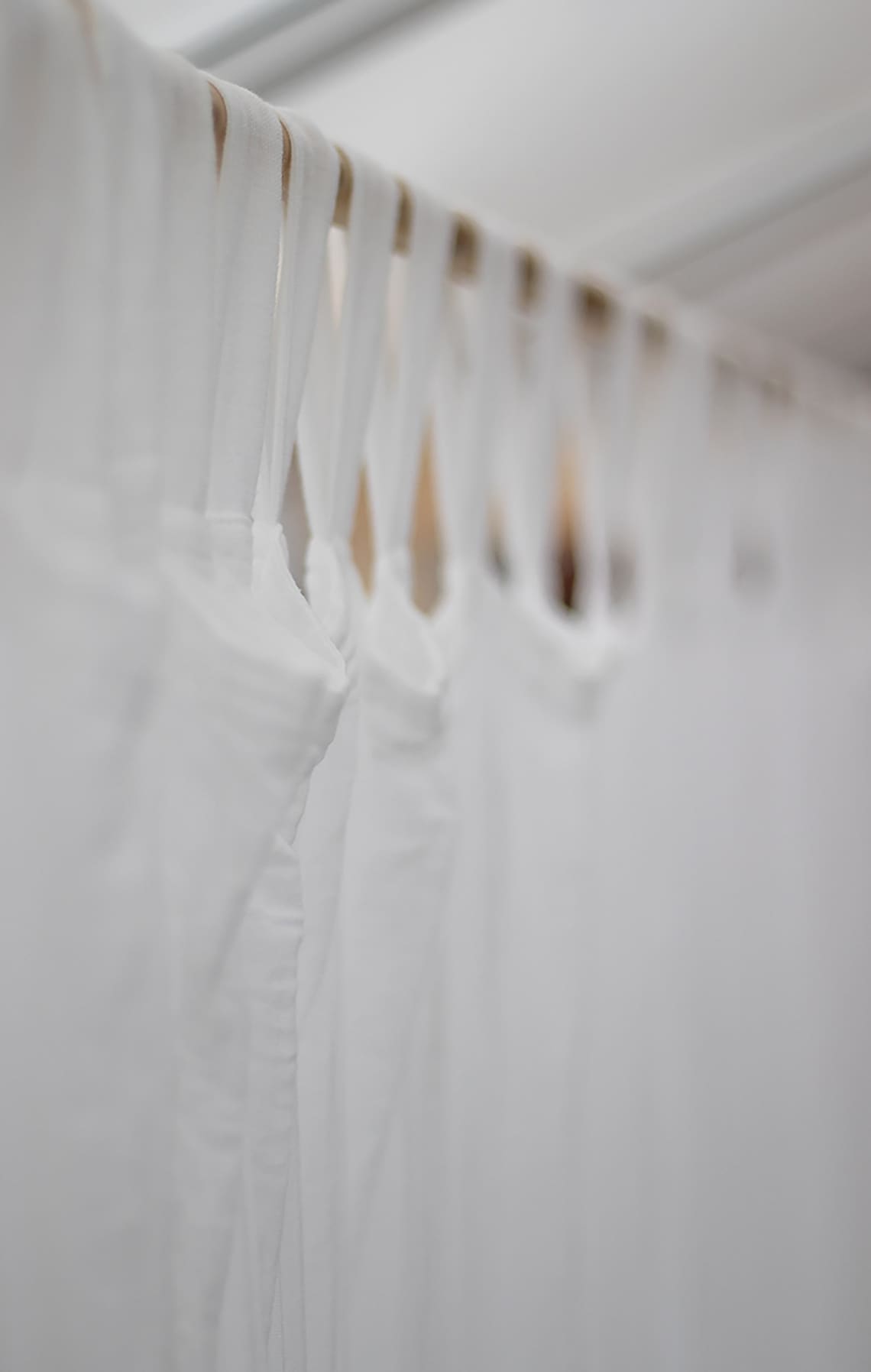 White cotton curtain panel Egyptian cotton muslin tab top Etsy