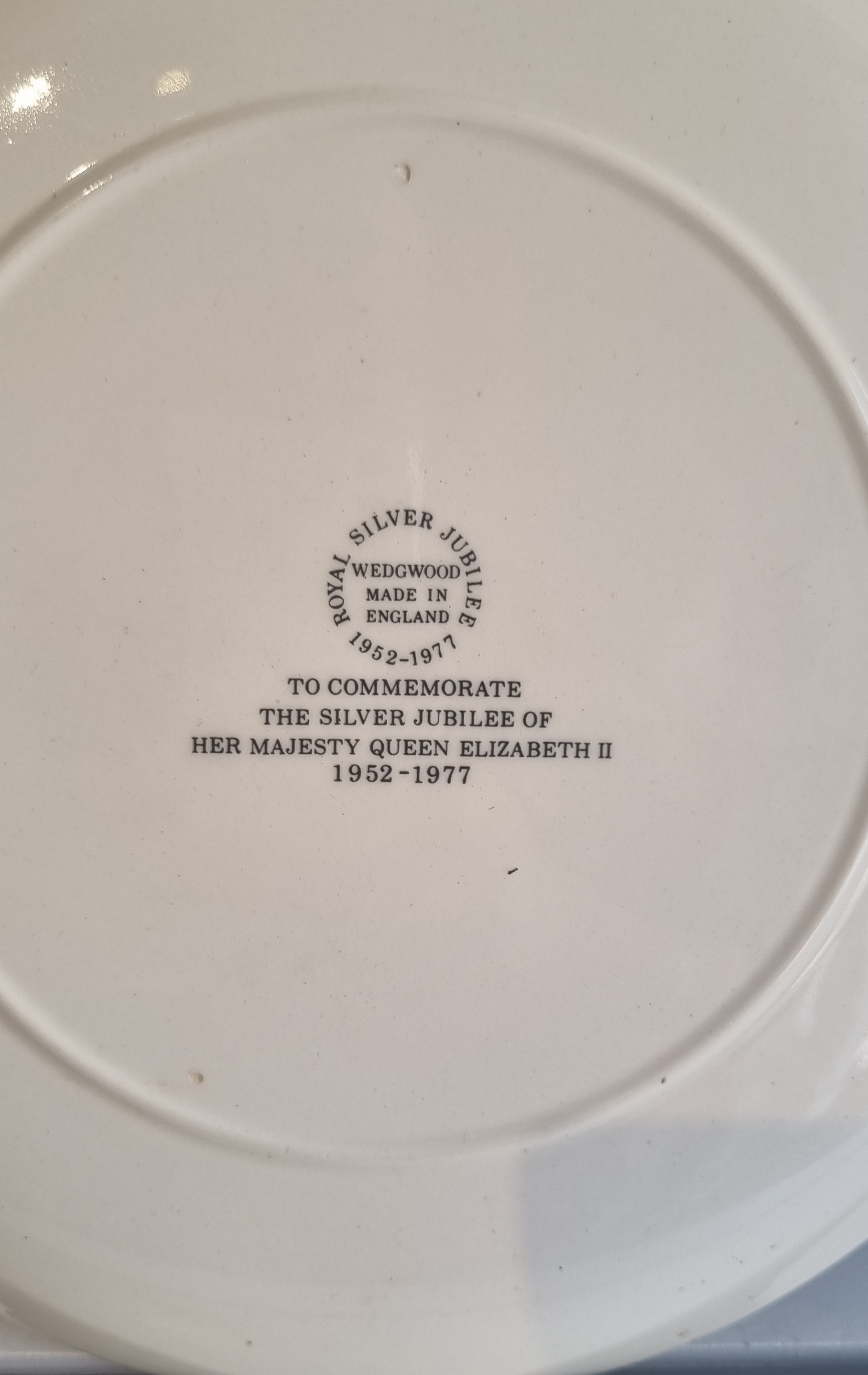 Silver Jubilee plate Elizabeth 2nd Wedgwood Etsy