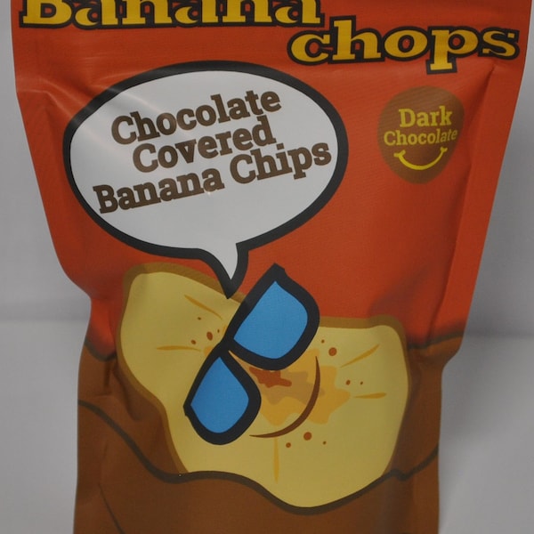 Unsweetened Banana Chips covered in Dark Chocolate