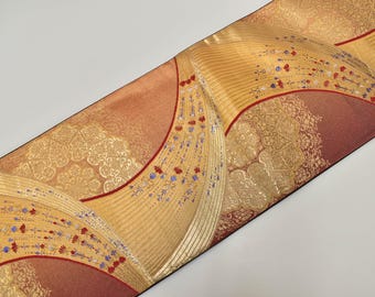 Y583 Vintage Silk Kimono Obi Belt  display picture 2