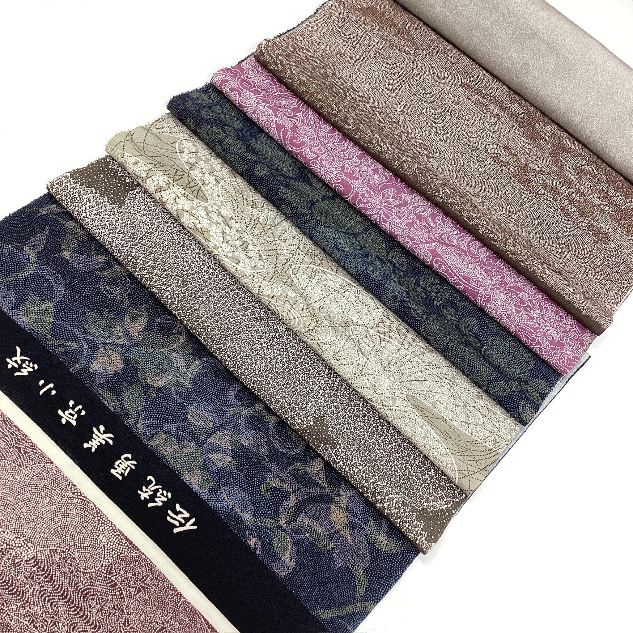 G974 未使用 ヴィンテージ シルク着物反物 : 26 パターンサンプル