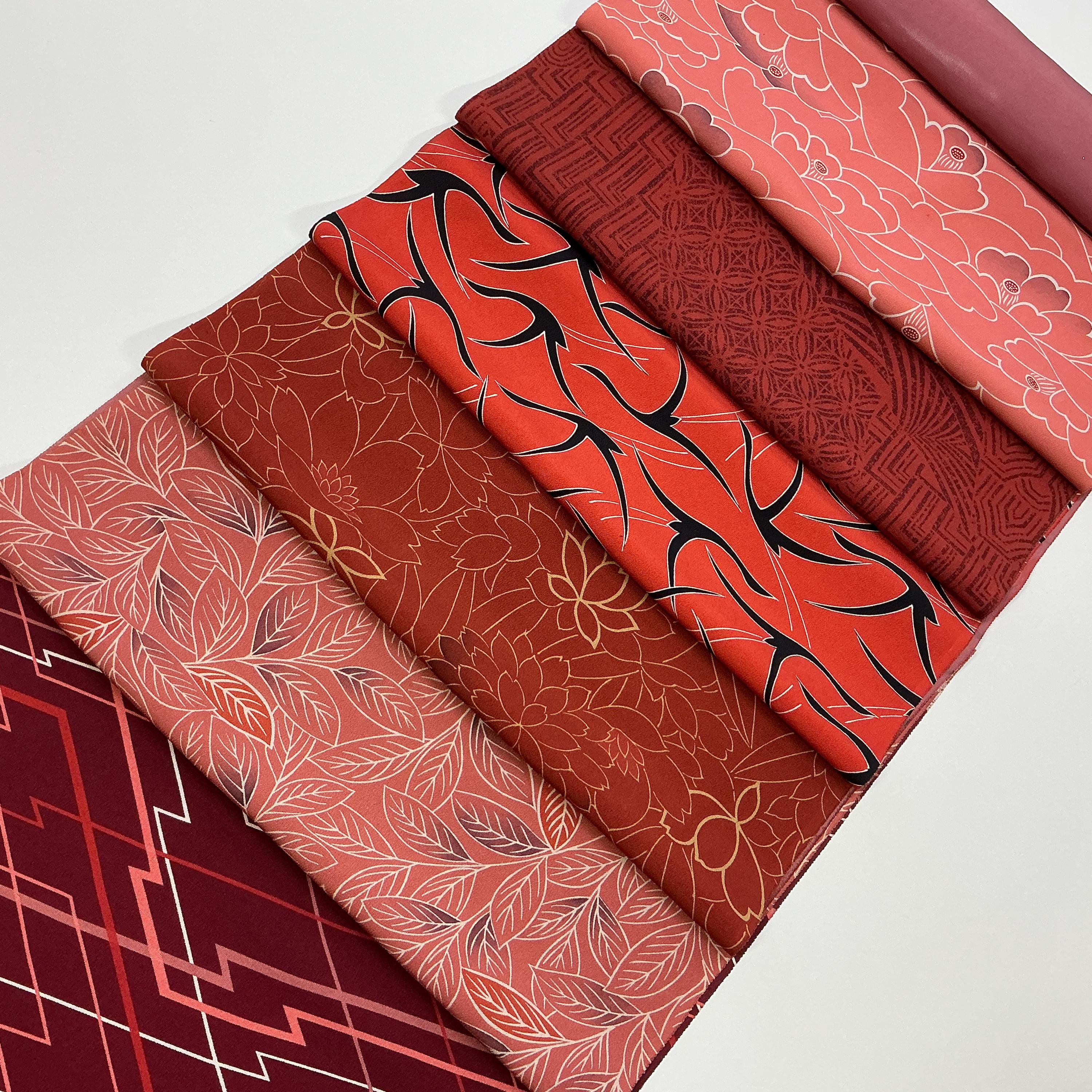 N64 未使用 ヴィンテージ シルク着物 反物 : 21 パターンサンプル