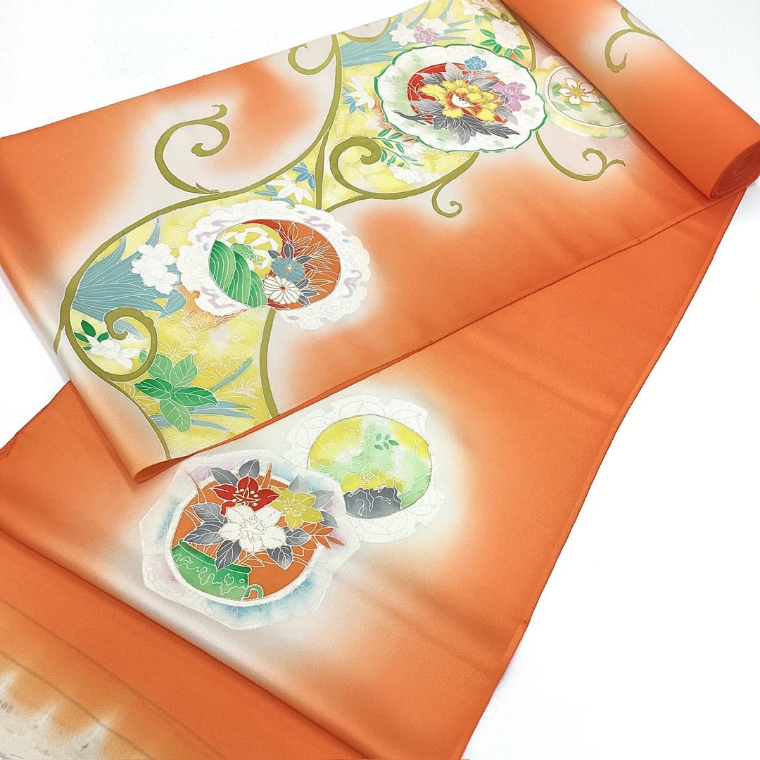 完売品　@g__by__c NOS globe BlackBase style G831 Un-used Silk Kimono Bolt (tanmono) : 12m Tsukesage