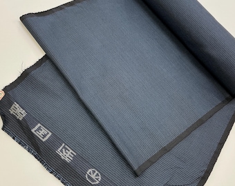 G873 Un-used Silk Kimono Bolt (tanmono) : 16m Mofuku Black / Plain
