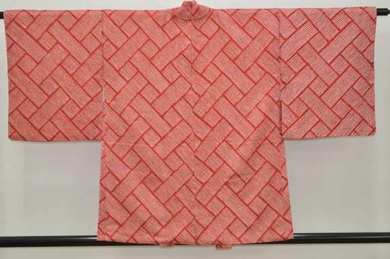 K204 Vintage Silk Kimono Haori Jacket : Fully Shi… - image 4