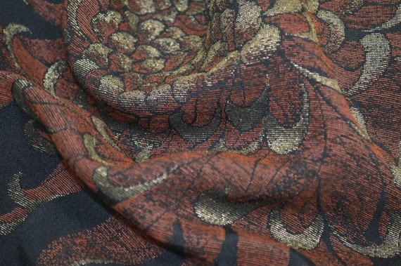 K148 Vintage Silk Kimono Haori Jacket : Lacquered… - image 4