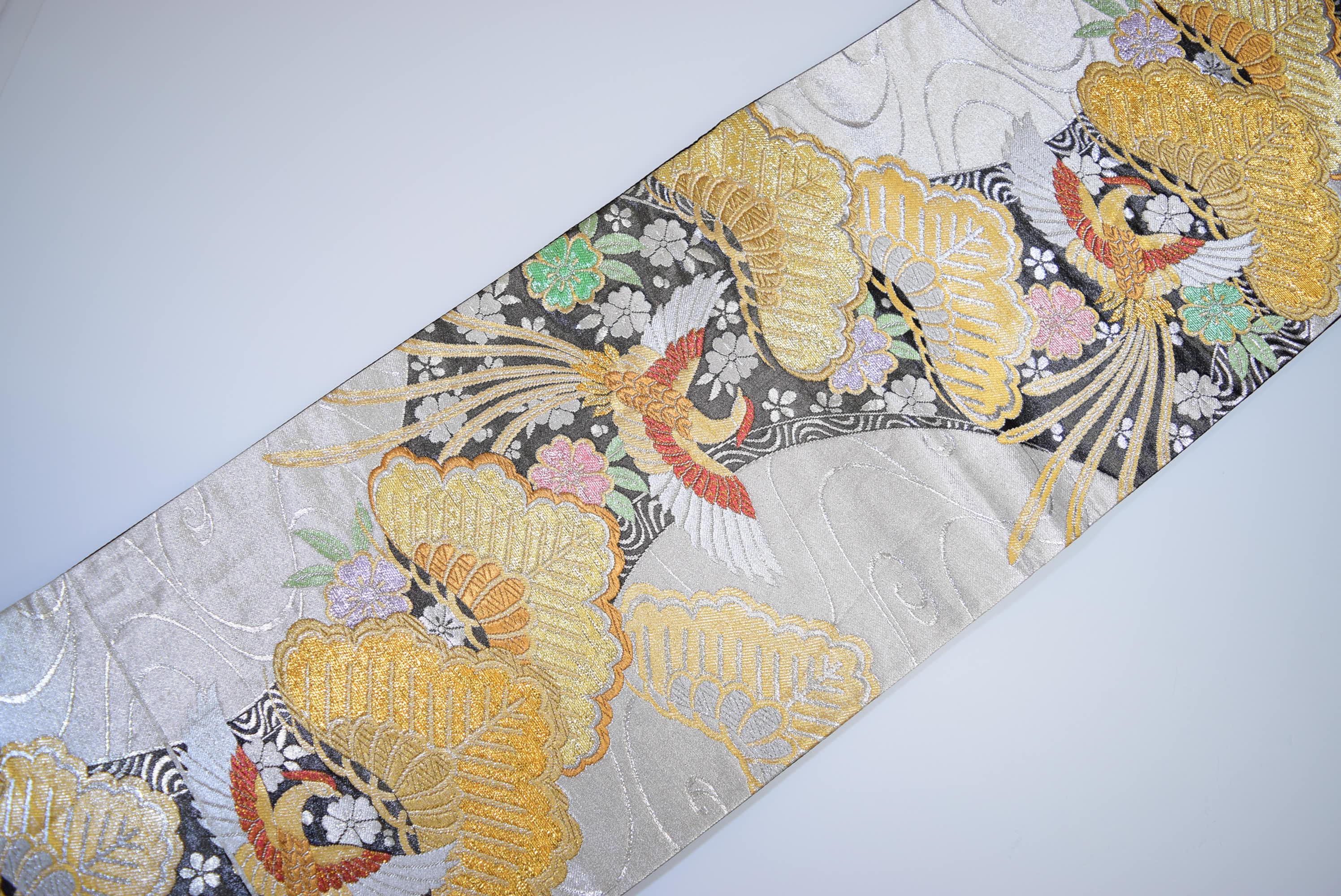 W296 Vintage Silk Kimono Obi Belt  display picture 1