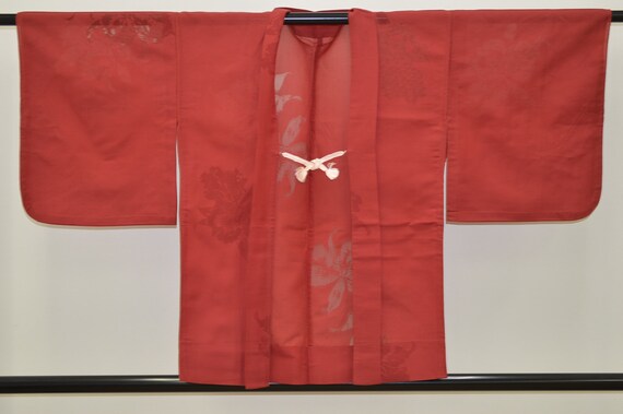 K165 Vintage Silk Kimono Haori Jacket : See Throu… - image 1