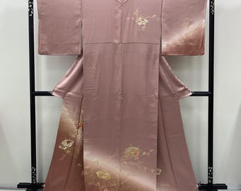 ＊ チリリ オーダー お着物　＊ K692 ヴィンテージシルクウェディング着物（付け下げ）：ダーク