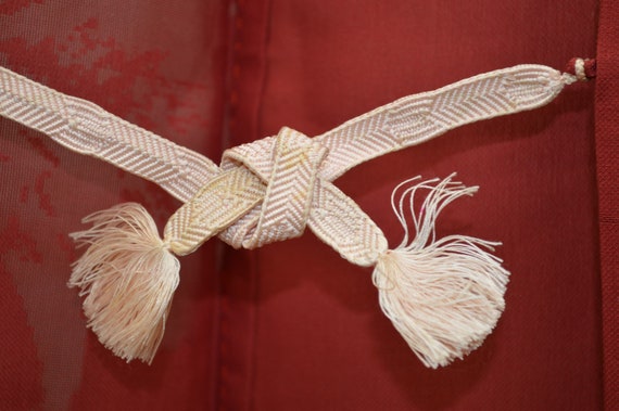 K165 Vintage Silk Kimono Haori Jacket : See Throu… - image 3