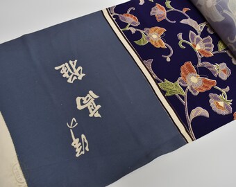 全商品オープニング価格！ A228 Un-used Green Bulk: in (tanmono) Bolt Kimono Silk 6 着物・浴衣