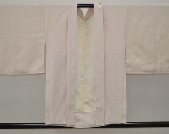 K221 Vintage Silk Kimono Haori Jacket : Lovely Floral Window