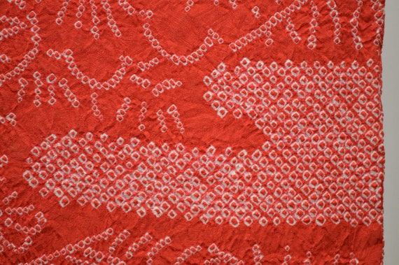 K374 Vintage Silk Kimono Haori Jacket : Shibori R… - image 4