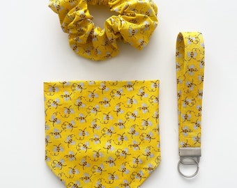 In The Buzz.   Easter dog bandana, slip on collar, matching scrunchies, bow tie available