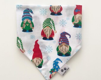 Christmas dog accessories sets, Christmas bandanas, matching items, slip on collar bandana set