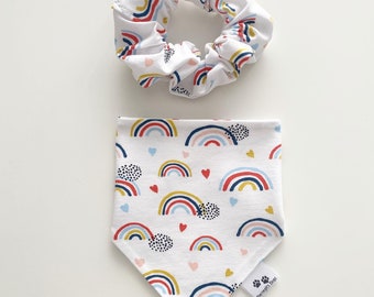 Spirito arcobaleno, bandana per cani con colletto slip on