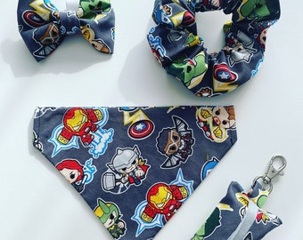 Set bandana per cani con collare Mini Marvel