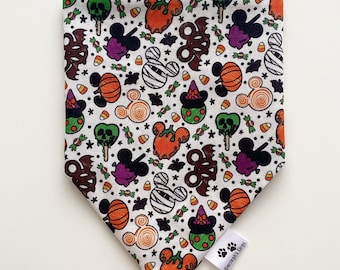 Magical Spookslip on collar Dog bandana and bow tie  set