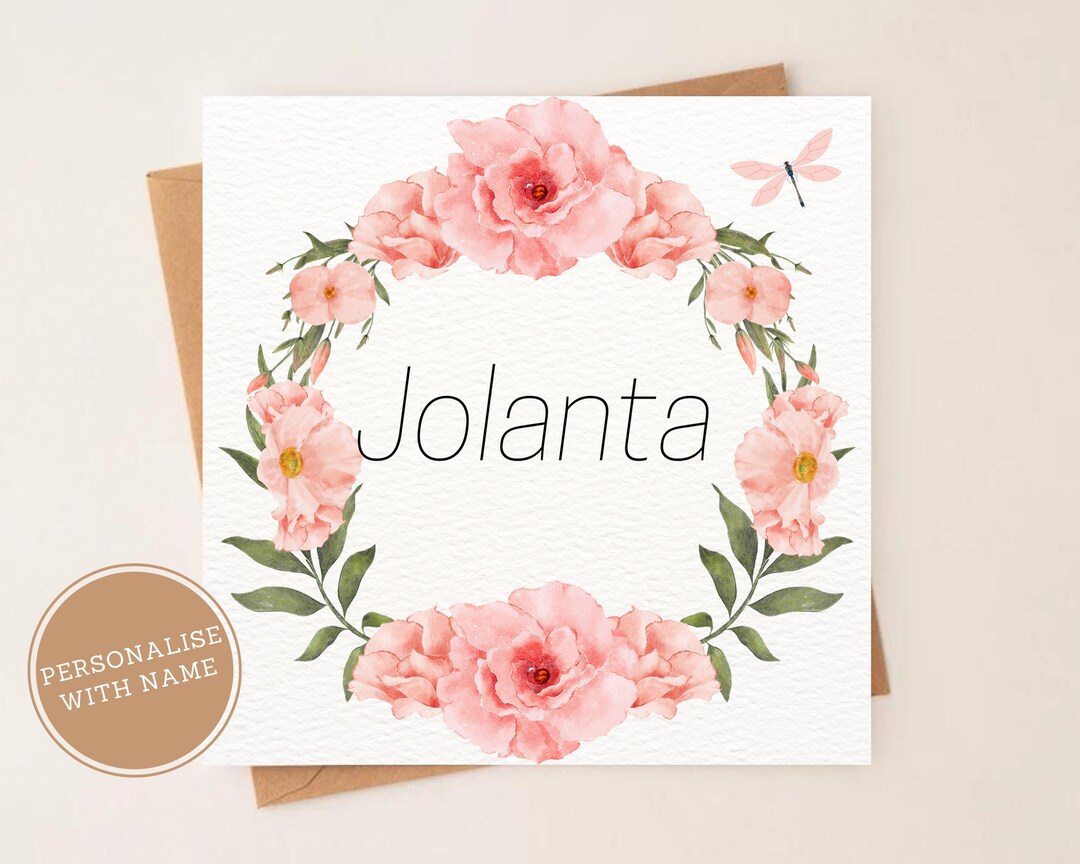 Personalised Name Card Greeting Card in Latvian Name Day Etsy UK