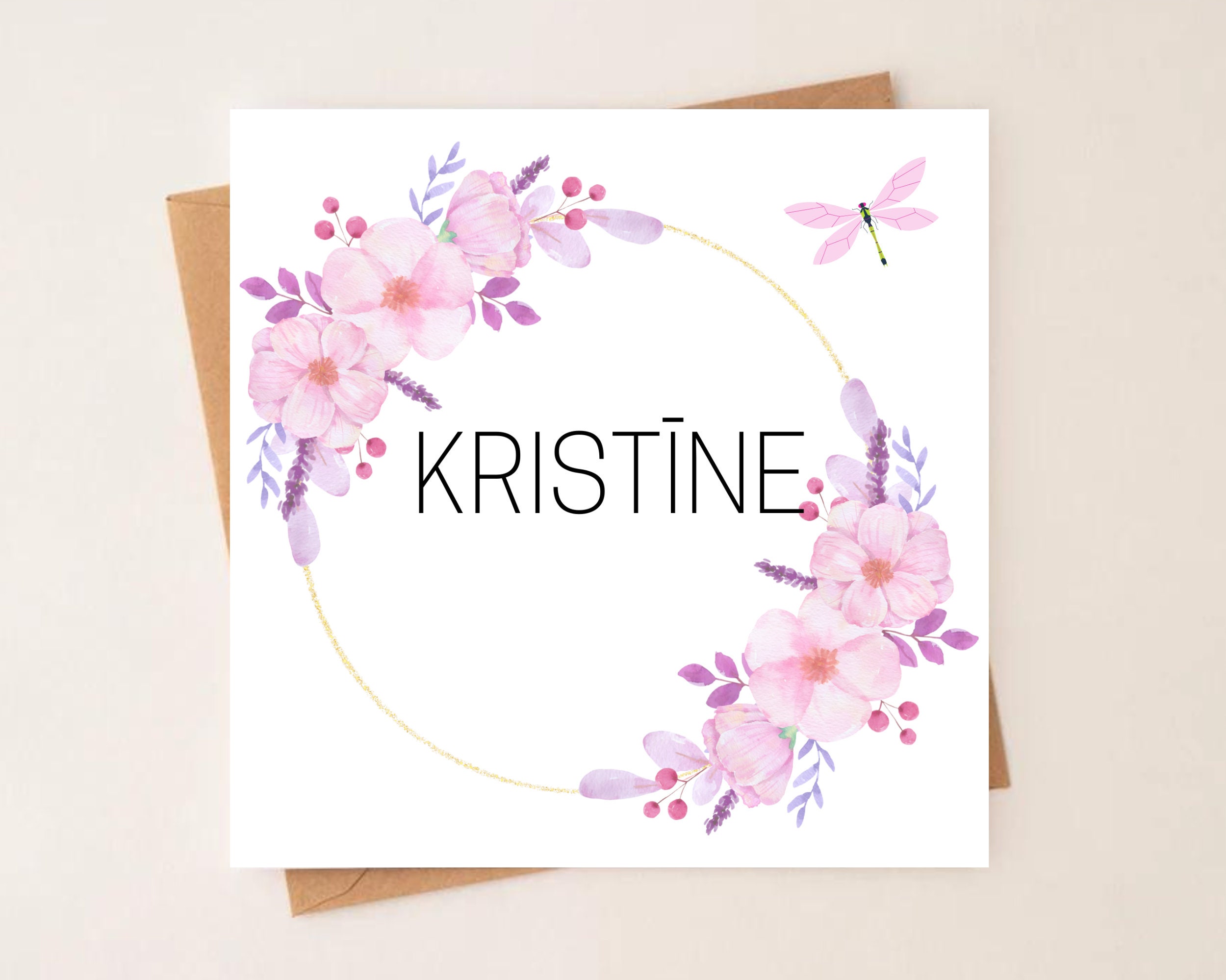 Personalised Name Card Greeting Card in Latvian Name Day - Etsy UK