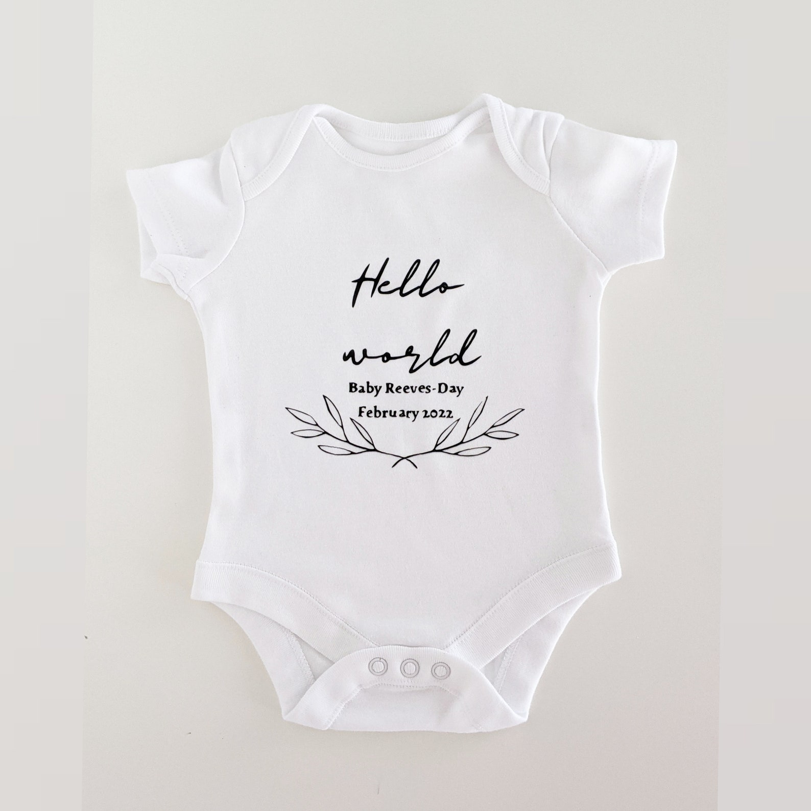 Personalised Baby grow Announcement New Baby 2021 Born in Etsy