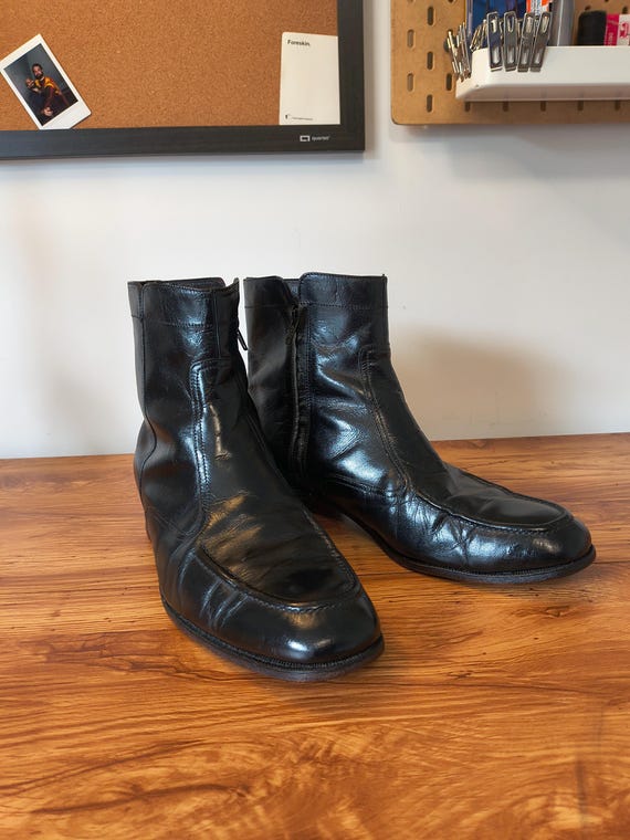 Florishiem Black Leather Boots. Size 12US