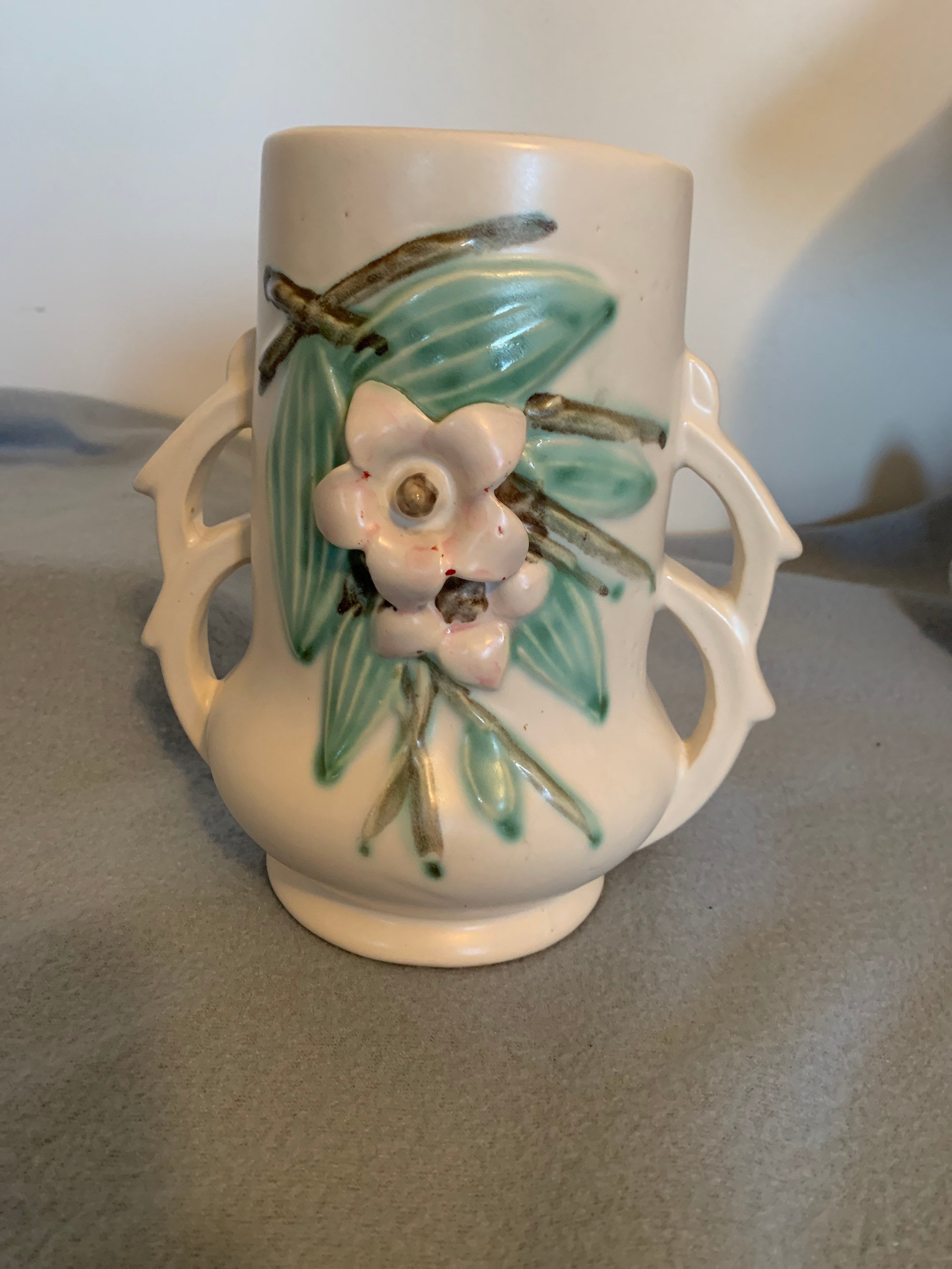 Vintage McCoy doublehandled vaseBlossom Time Etsy
