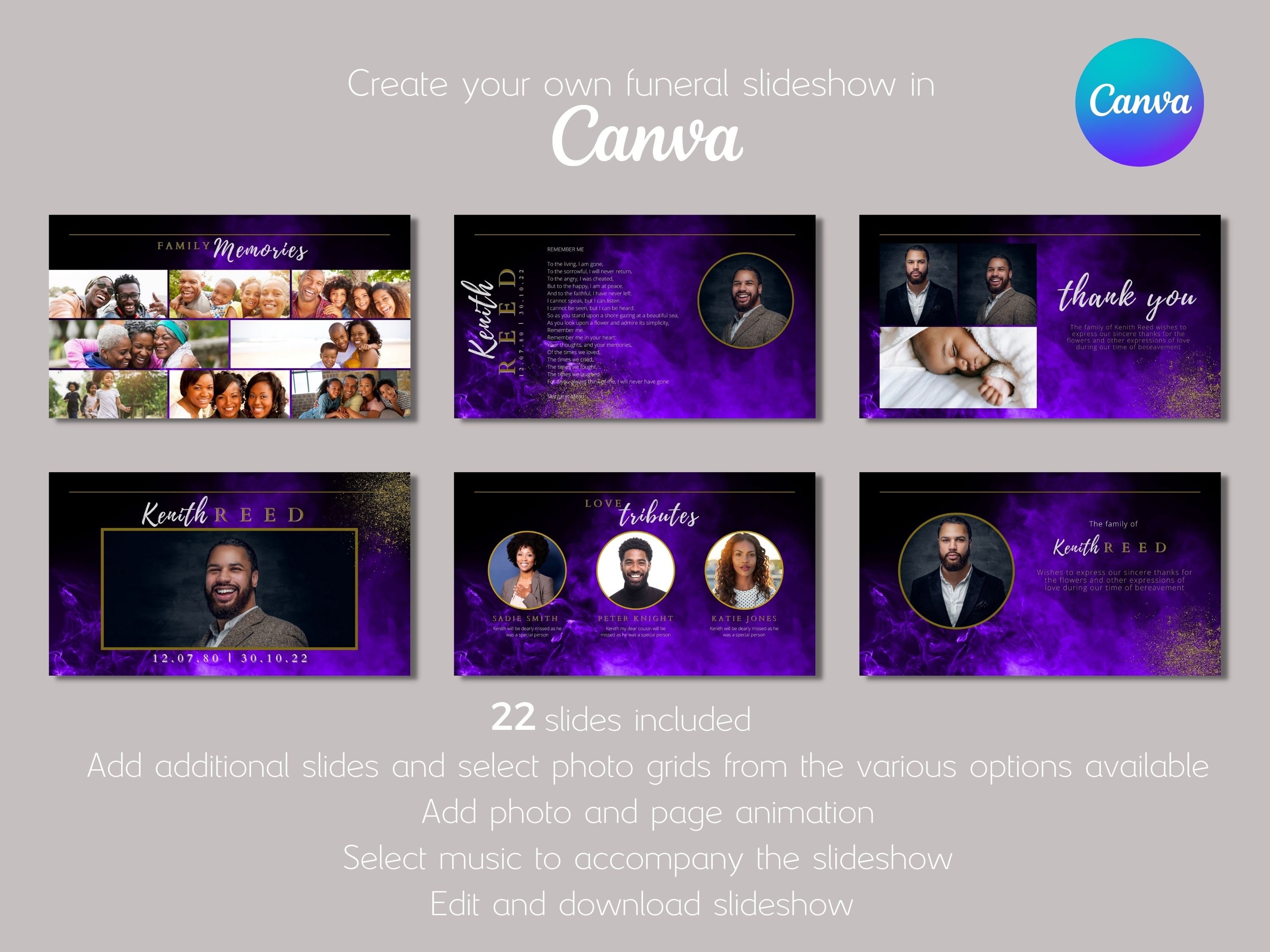 Funeral Slideshow | Funeral Slideshow Template | Memorial Video