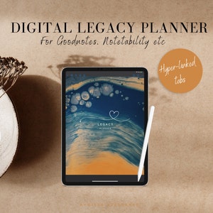 Legacy Planner | End of Life Planner | Digital Planner | Emergency Planner | Final Wishes | Funeral Planning | Last Wishes | Estate Planning