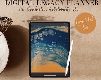 Legacy Planner | End of Life Planner | Digital Planner | Emergency Planner | Final Wishes | Funeral Planning | Last Wishes | Estate Planning
