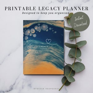 PDF End of Life Planner | Legacy Planner | Emergency Planner | Final Wishes | Funeral Planning | Last Wishes | Estate Planning