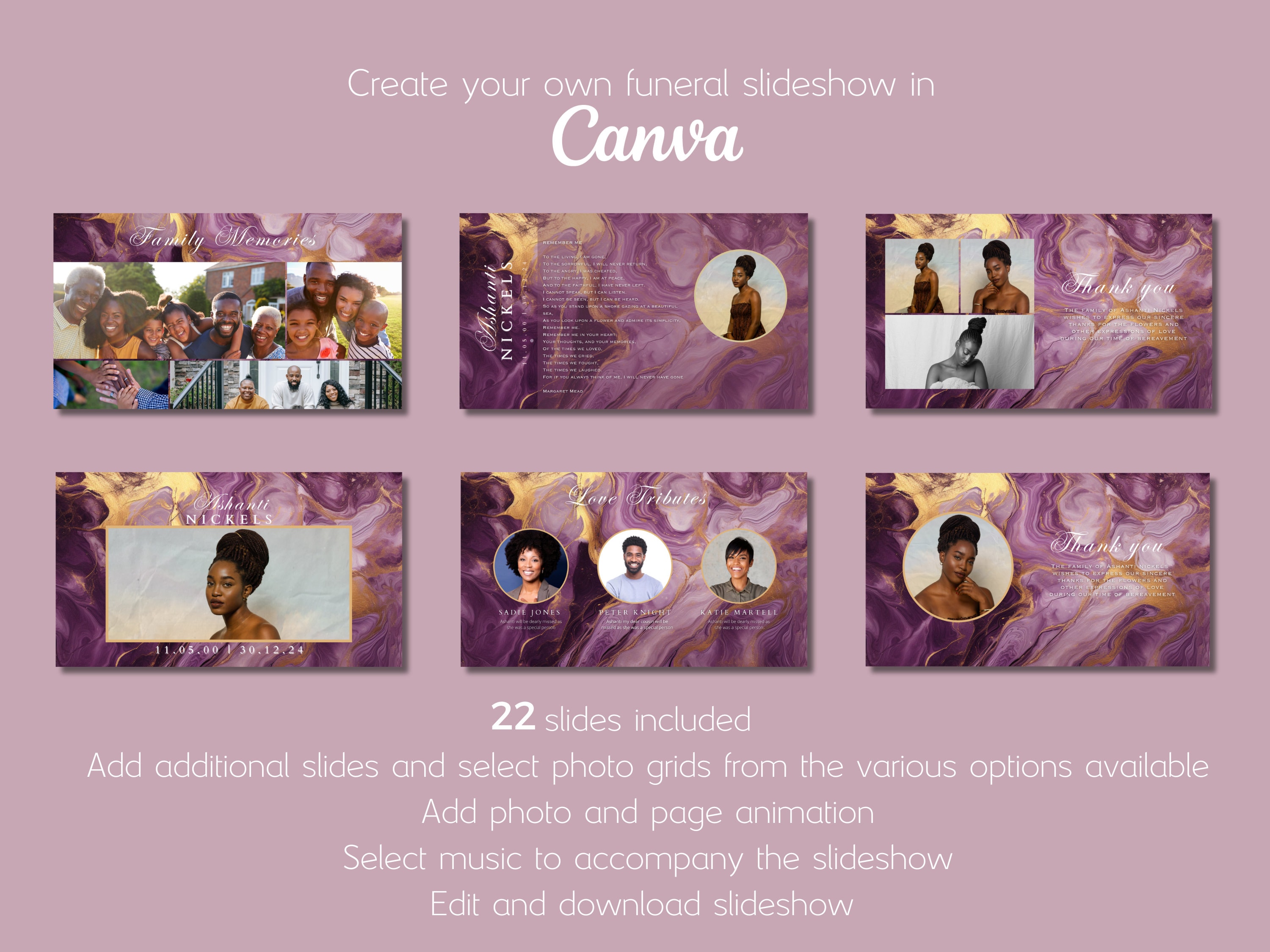 Funeral Slideshow | Funeral Slideshow Template | Memorial Video