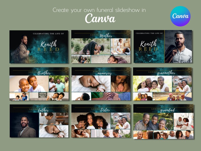 Funeral Slideshow Funeral Slideshow Template Memorial Etsy