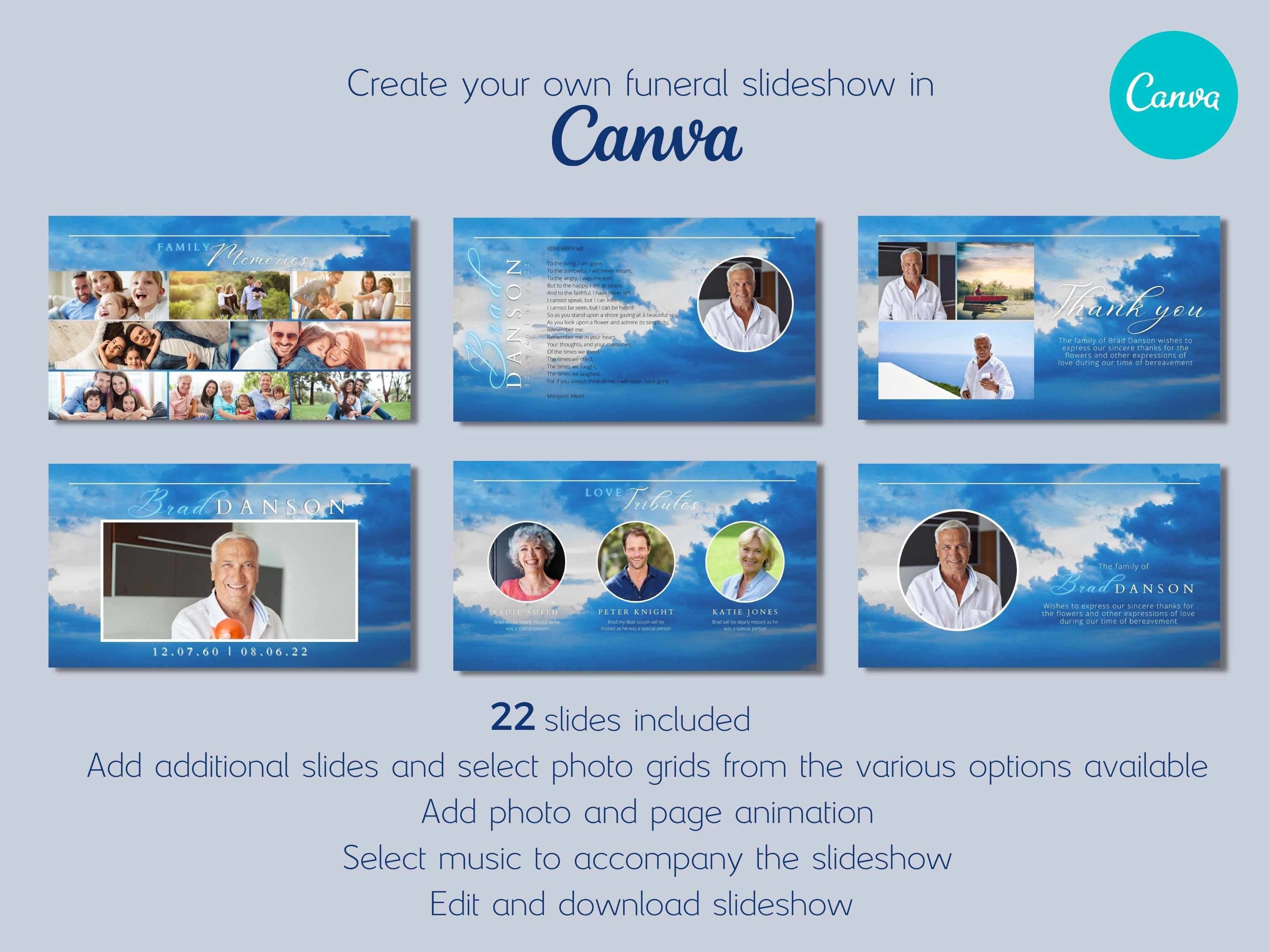Funeral Slideshow Funeral Slideshow Template Memorial Video Template