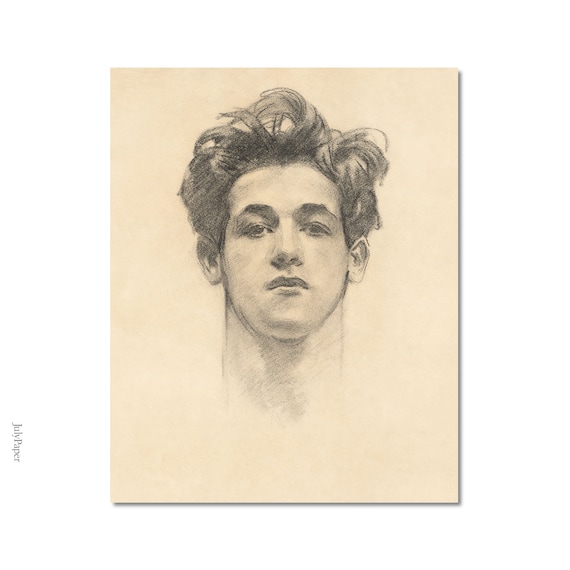 John Singer Sargent Print: Olimpio Fusco Charcoal Portrait - Etsy UK