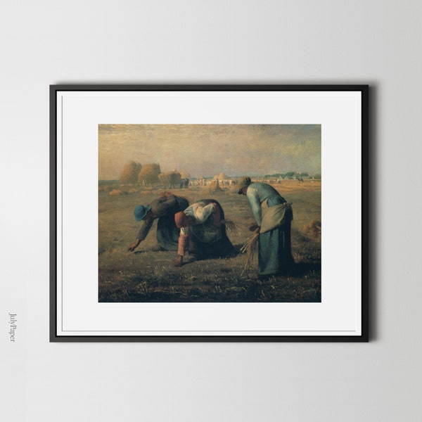 The Gleaners, The Gleaners by Jean-Francois Millet, The Gleaners Poster, Harvest Painting, Fine Art Poster Print