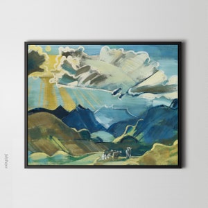 Balmalp with Schachental and Uri Rotstock by August Babberger, Landscape Art Print, German Painting, Fine Art Print