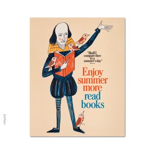 "Enjoy summer more. Read books." Wall Art