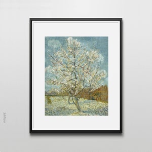 The Pink Peach Tree by Vincent Van Gogh, Tree Painting, Fine Art Print
