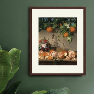 Still Life with Oranges Painting by Rafael Romero Barros, Classical Painting with Oranges, Fruit Still Life with Orange Wall Art image 3