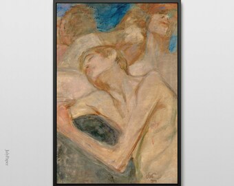 Vintage Queer Art Print: Wyspiański Androgynous Nude, LGBTQ Wall Decor