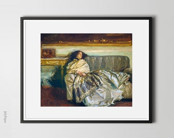 John Singer Sargent Art Print: Nonchaloir Portrait, Victorian Home Decor