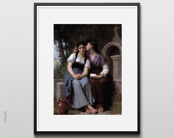 La Confidence Art Print by Elizabeth Jane Gardner: Two Women Portrait